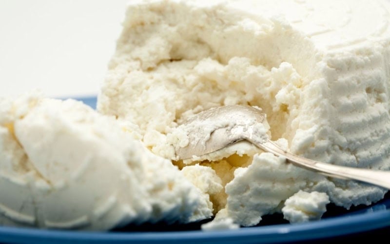 freshly made ricotta cheese.