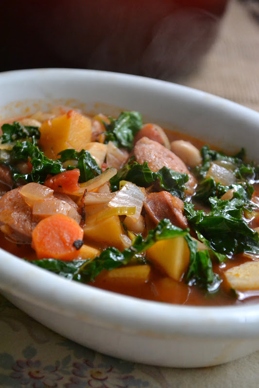 Root Vegetable Soup with Sausage and Kale • The View from Great Island