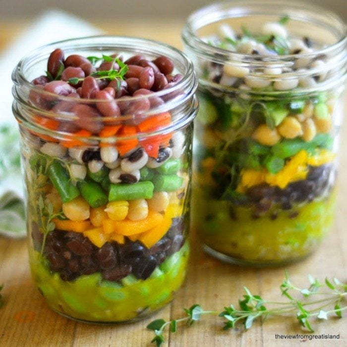 Layered Mexican Salad in a Jar - What Should I Make For