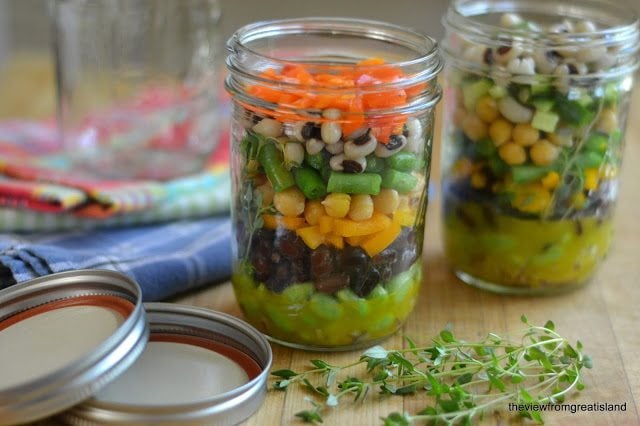 Mason Jar 7 Bean Salad