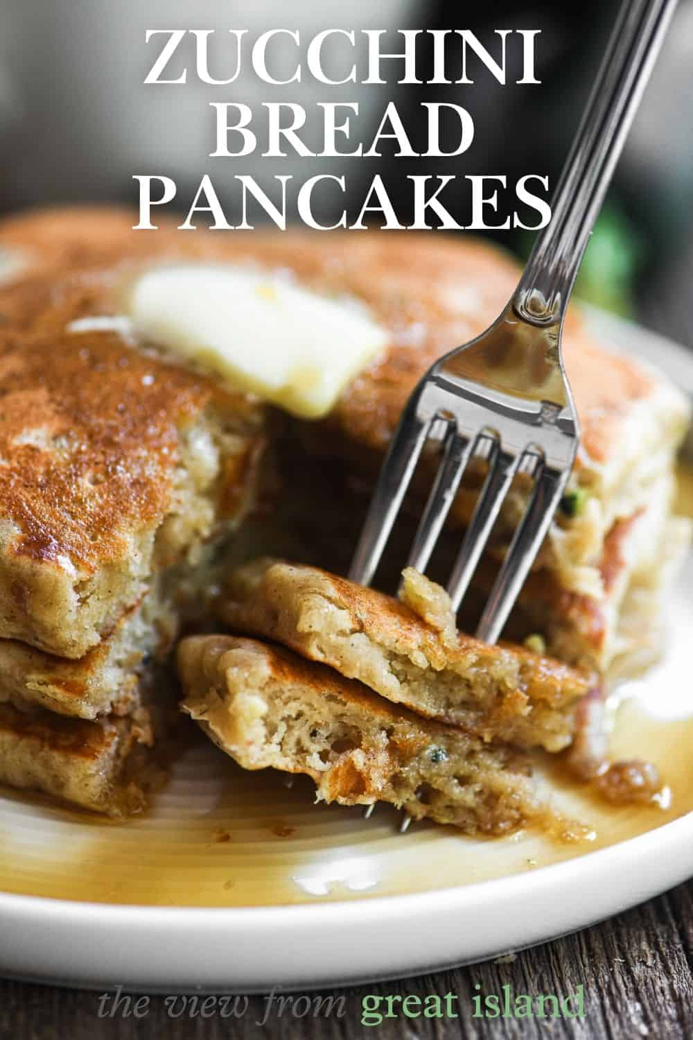 zucchini bread pancakes pin.