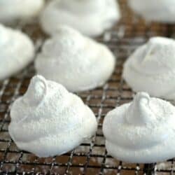 marshmallow dollops on a rack.