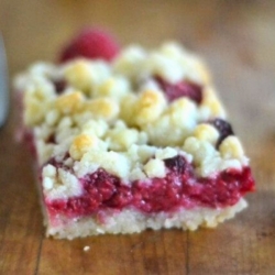 Raspberry Chambord Bar on a wooden table.