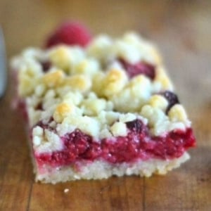 Raspberry Chambord Bar on a wooden table.