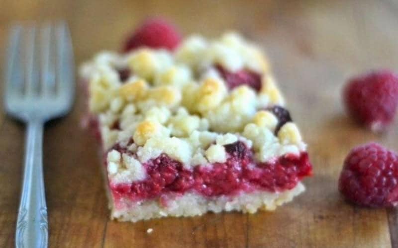 Raspberry Chambord Bar on a wooden table.