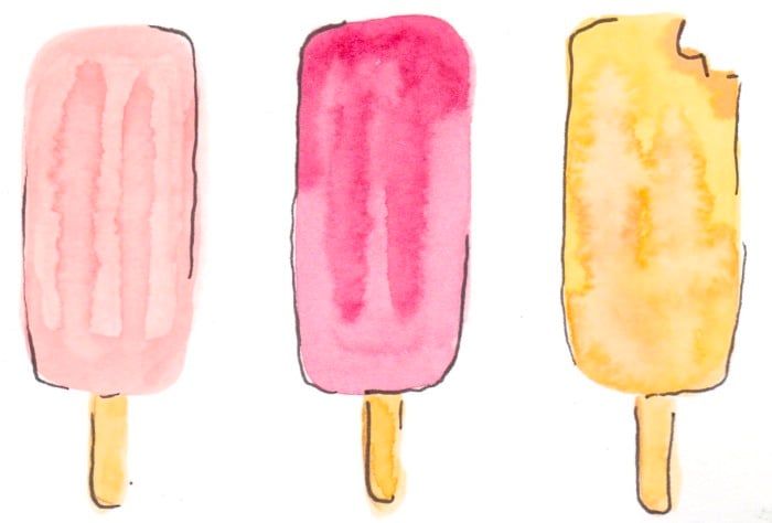 power smoothie striped popsicles