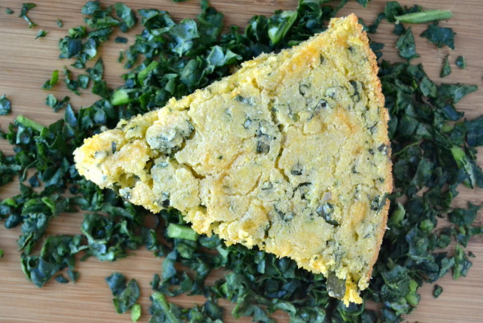 Cheddar Kale Skillet Cornbread 6