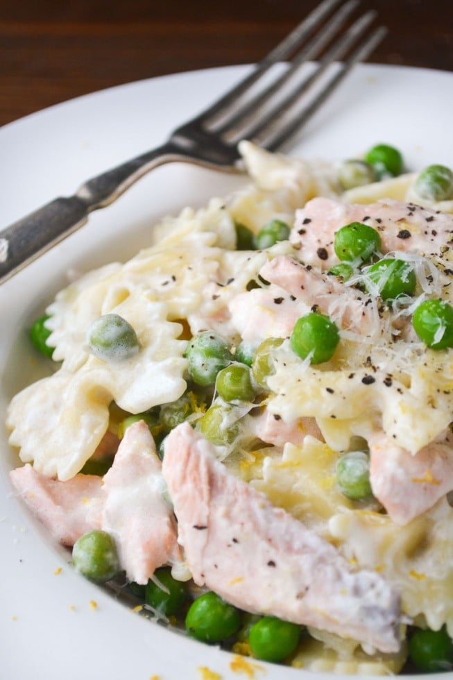 Farfalle with Salmon, Lemon, and Peas | The View from ...