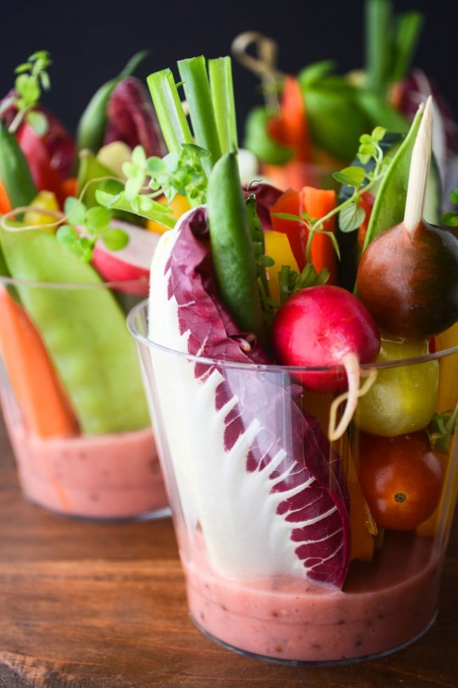 Individual Salad Cups with Rhubarb Vinaigrette • The View from Great Island