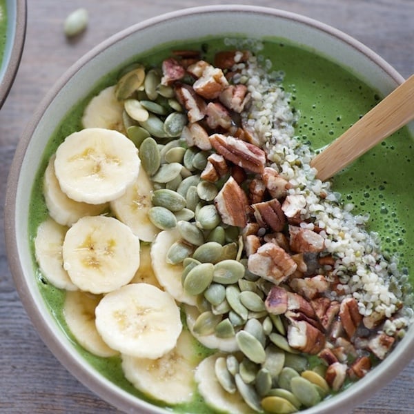 Healthy Greens smoothie bowl from Vanille Vert
