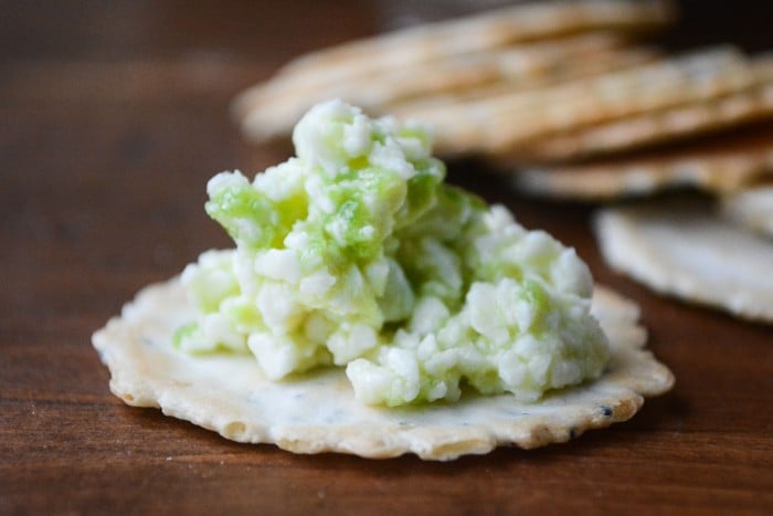 jalapeno goat cheese is fabulous on crackers or pita chips