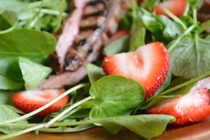 strawberry jalapeno steak salad