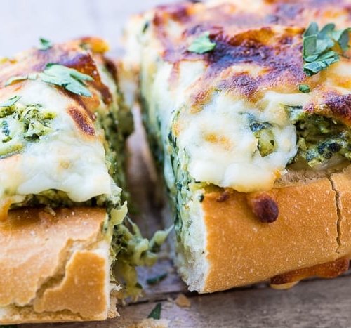Spinach Artichoke Dip Stuffed Bread ~ theviewfromgreatisland.com