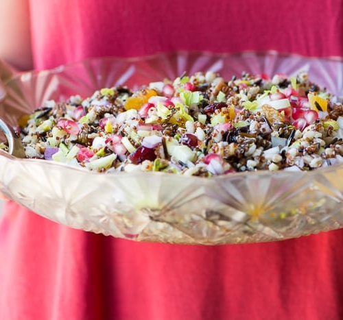 Ancient Grain Salad made with farro, wild rice, and quinoa ~ theviewfromgreatisland.com