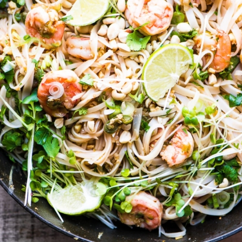 Shrimp Pad Thai ~ a better version of take-out! ~ theviewfromgreatisland.com