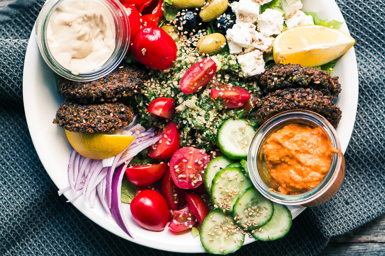 Falafel Salad - Easy Mediterranean Salad Bowl