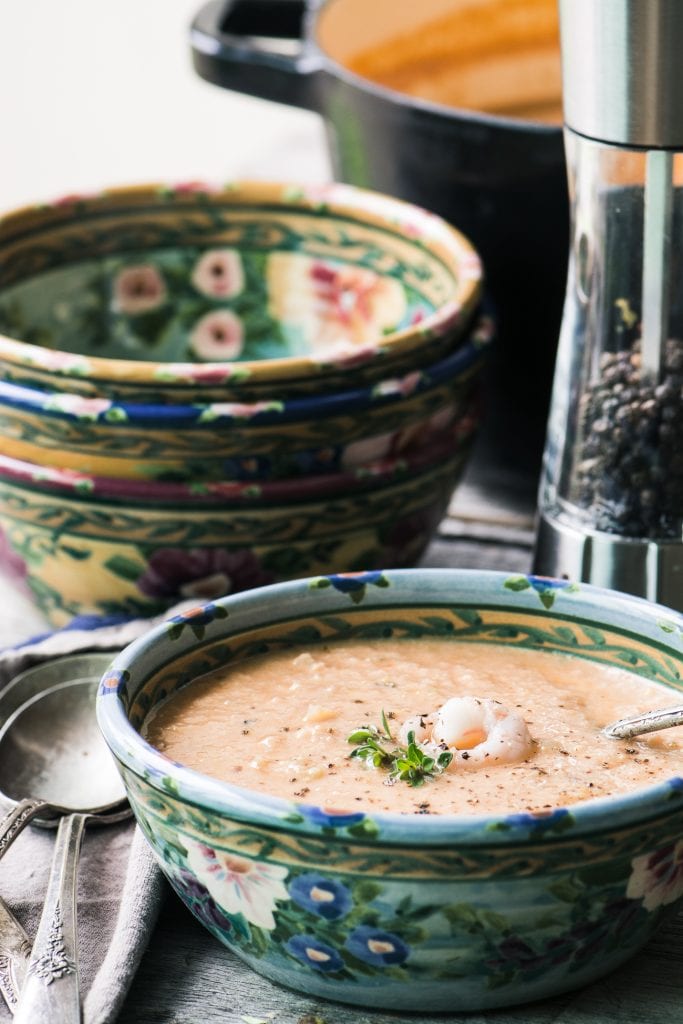 Shrimp Bisque is a richly flavored soup that deserves a comback! ~ theviewfromgreatisland.com