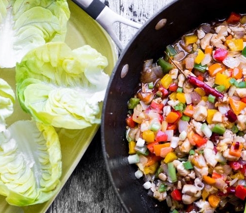 Firecracker Chicken Lettuce Wraps