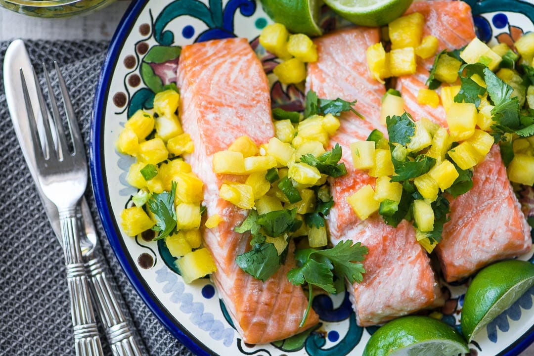 Salmon with Pineapple Jalapeño Salsa • The View from Great Island