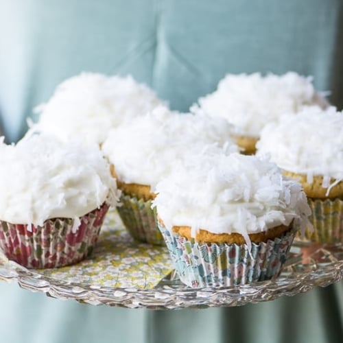 Ina Garten's Coconut Cupcakes ~ easy-peasy tender moist coco-nutty cupcakes topped with the most insanely delicious coconut cream cheese frosting ~ these are perfect for spring flings!