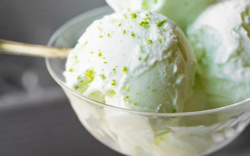 Lime Chiffon Ice Cream ~ this ultra tangy and ultra easy homemade lime ice cream recipe has a secret weapon that makes it the creamiest ice cream ever. No wimpy lime flavor here, this is the REAL DEAL!