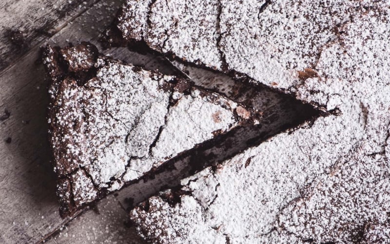 flourless Belgian chocolate cake