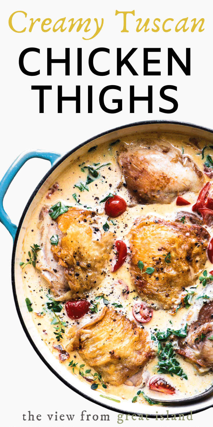 Creamy Tuscan Chicken Thighs Pin