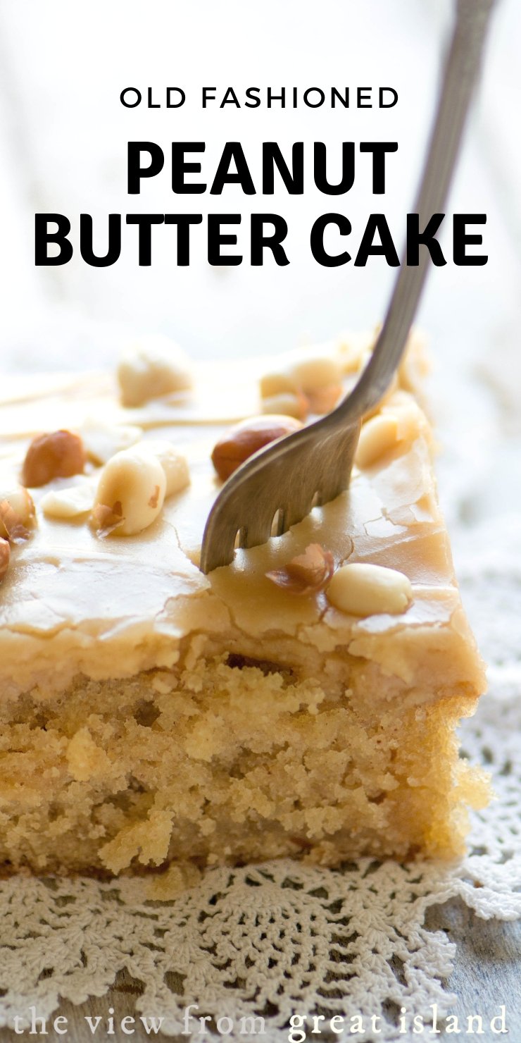 Old Fashioned Peanut Butter Cake • Divine!