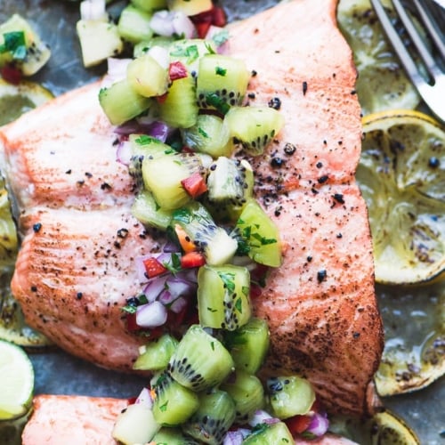 Roasted (or grilled!) Salmon with Kiwi Salsa • The View from Great Island