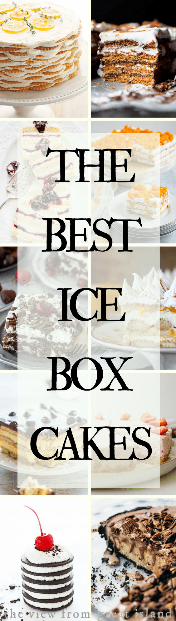 Icebox Cake Recipes for the dog days of summer...#cakes #icecream #frozen #nobake #pie #dessert #summerdessert #tiramisu #lemon #chocolate #strawberry #roundup #peanutbutter #grahamcracker #famouswafers