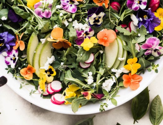 Colorful Winter Pansy Salad