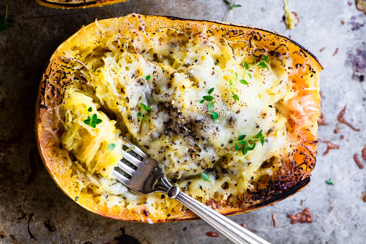 cacio e pepe spaghetti squash