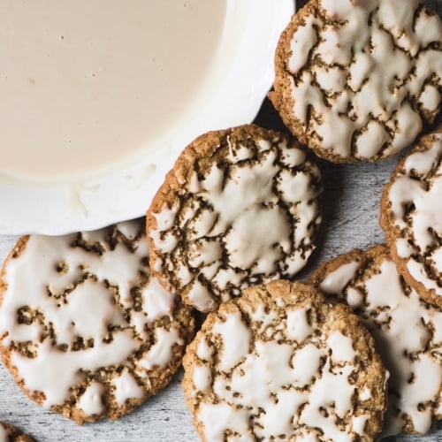 Maple Glazed Oatmeal Cookies