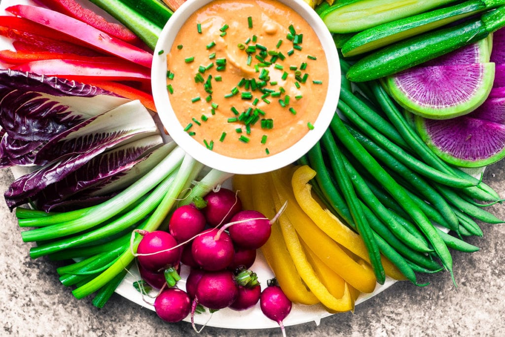 Rainbow Crudités with Fire Feta • The View from Great Island