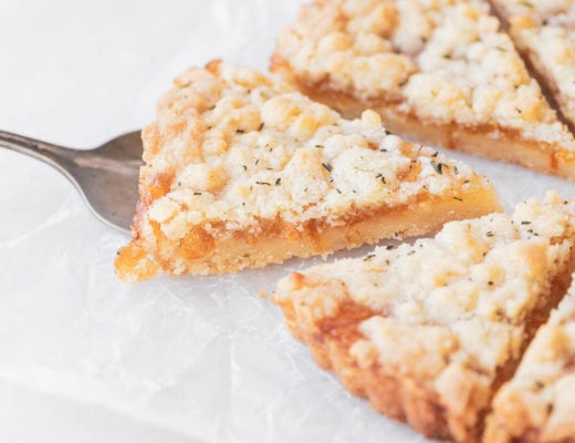 Tangerine Marmalade Crumble Tart, sliced 2