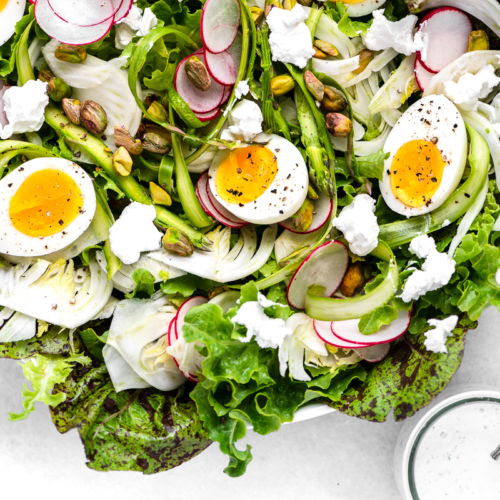 Spring Salad with Eggs and Creamy Tarragon Dressing