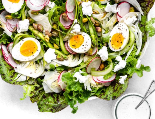 Spring Salad with Eggs and Creamy Tarragon Dressing