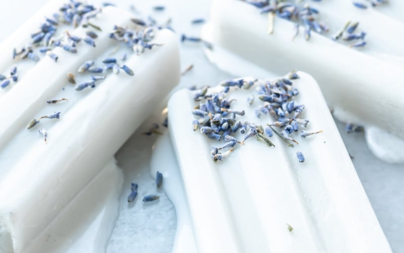 moon milk popsicles, melting