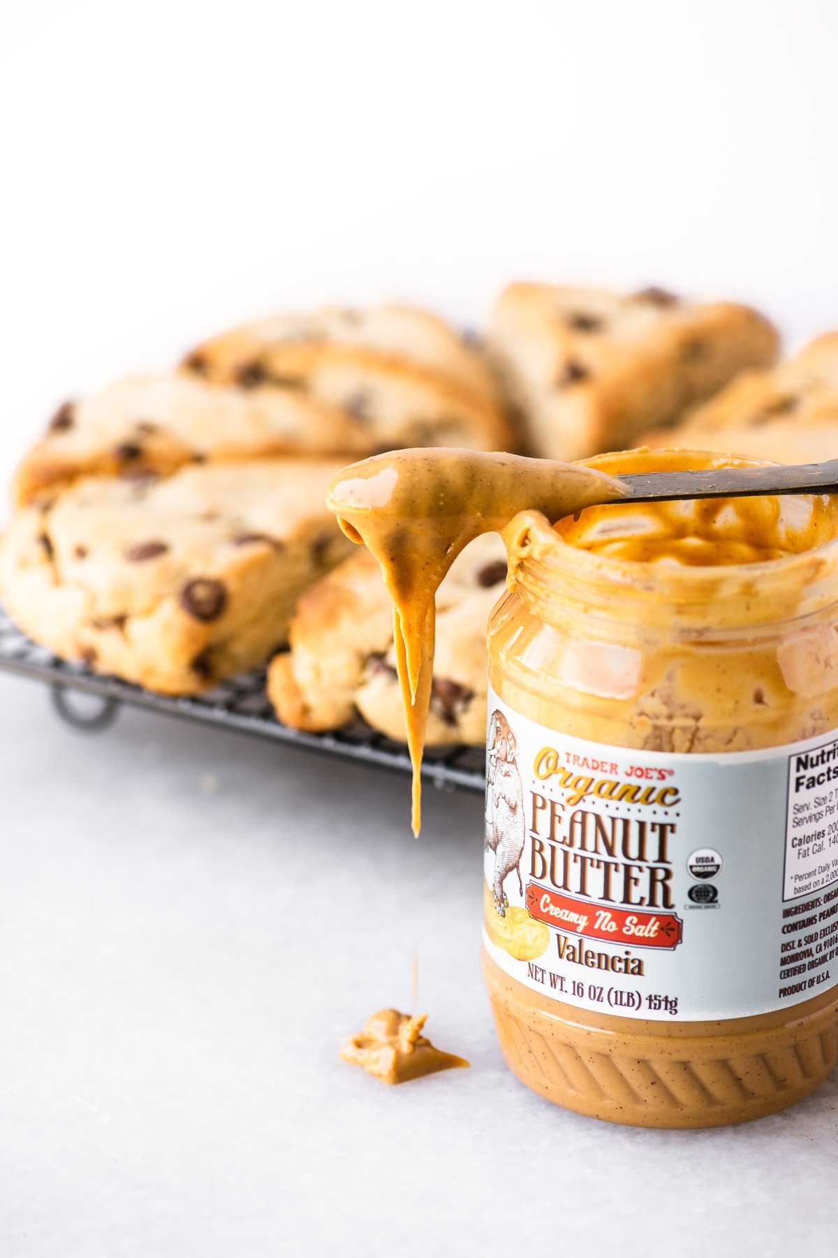 peanut butter chocolate chip scones