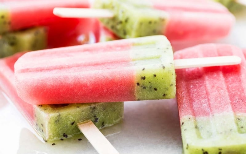 watermelon kiwi popsicles