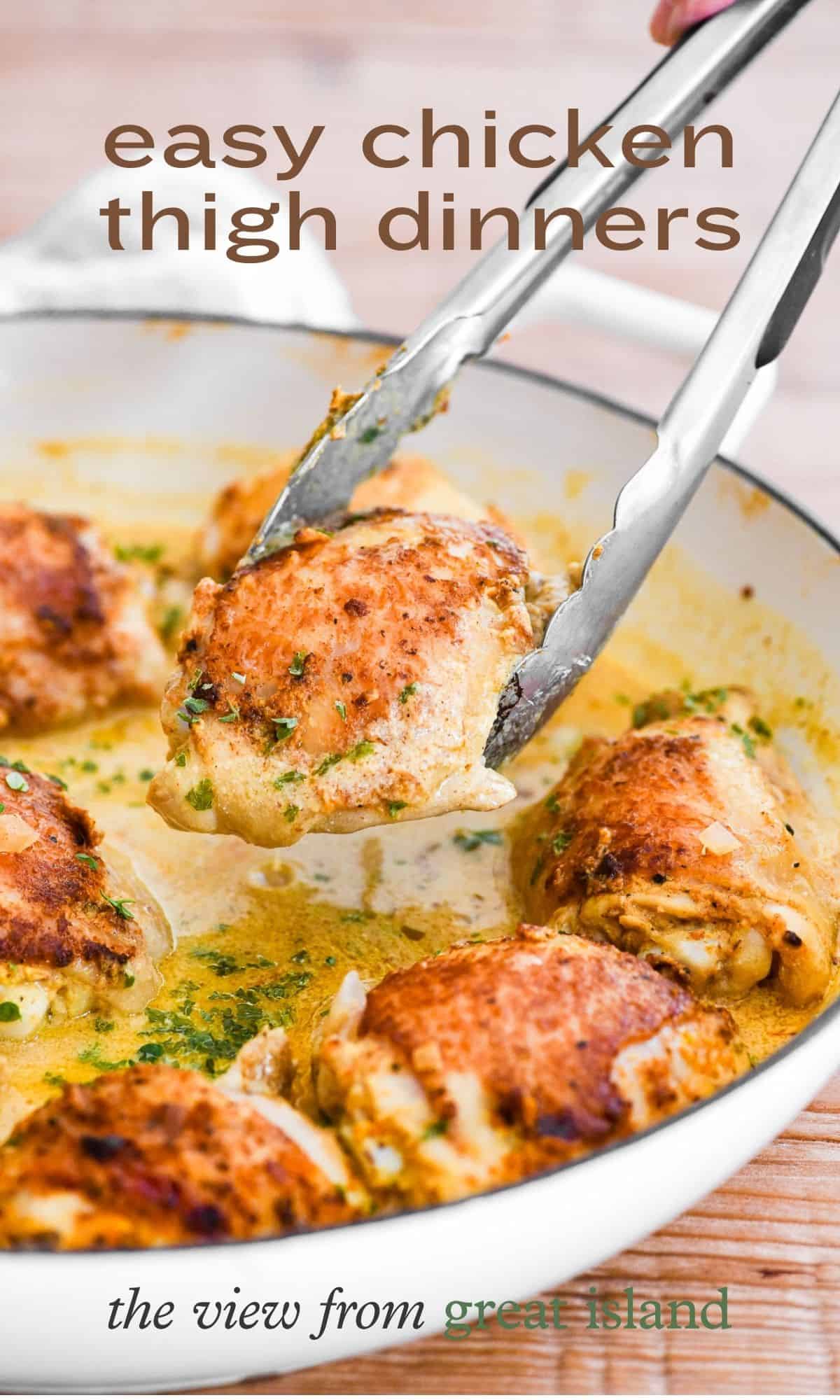 chicken thigh dinners pin