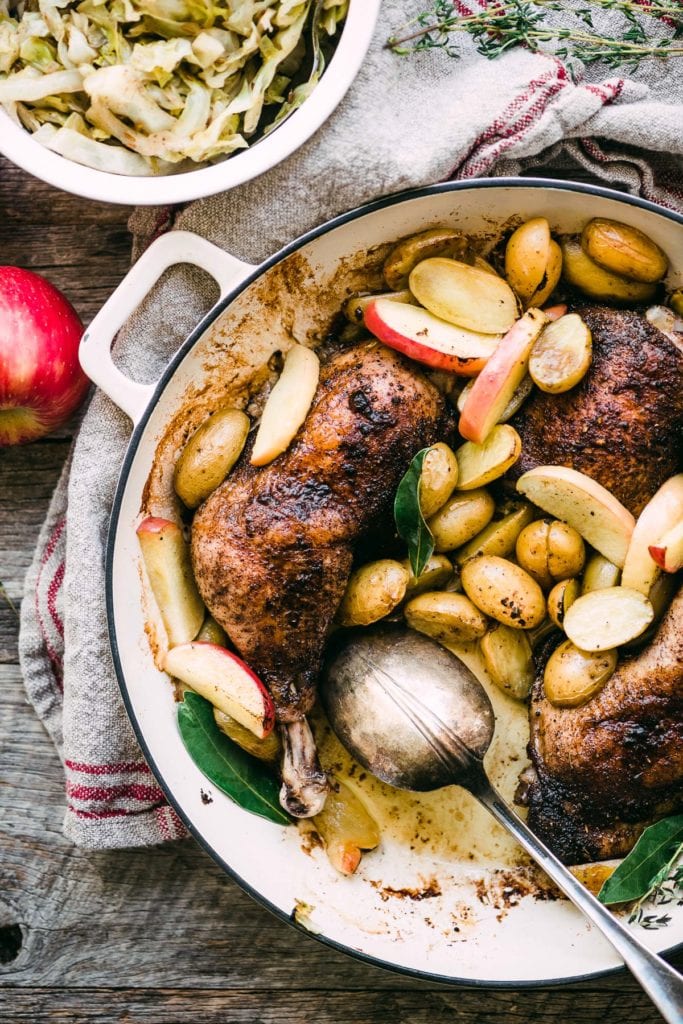 roast chicken in a Dutch oven.