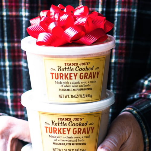 Trader Joe's Host Gifts, turkey gravy with bow