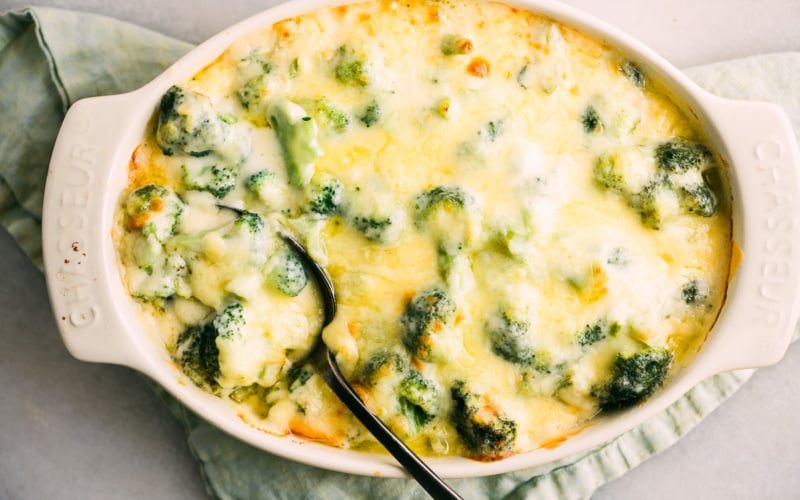 broccoli cheese casserole, from scratch
