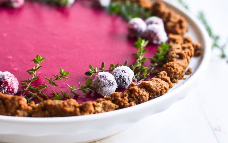 cranberry gingersnap pie