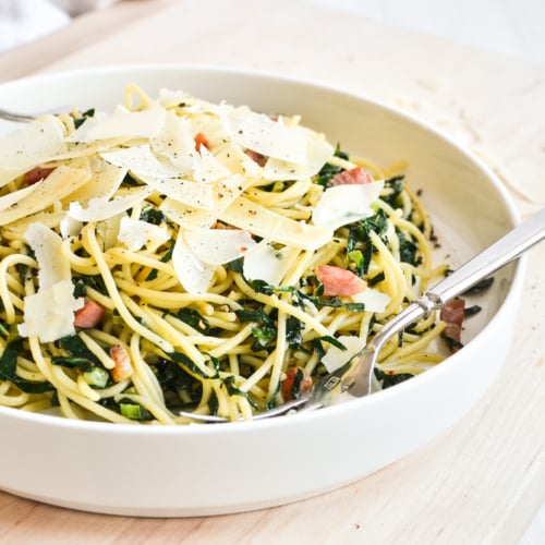 kale and pancetta pasta