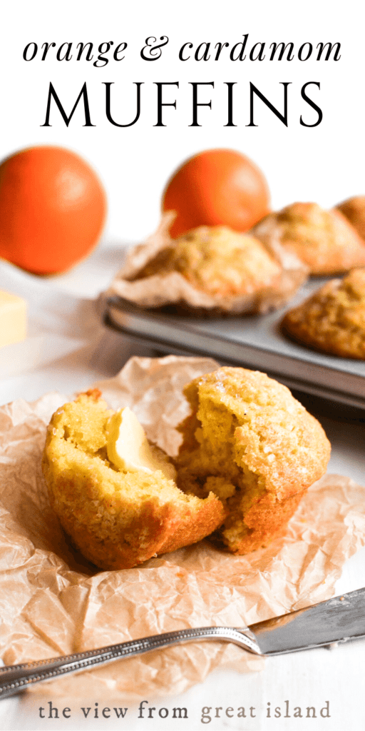 cardamom orange muffin with butter