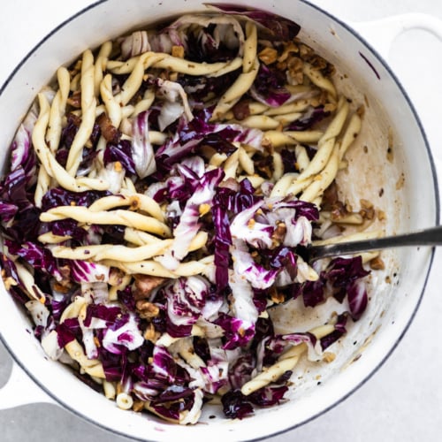 pasta with radicchio and bacon