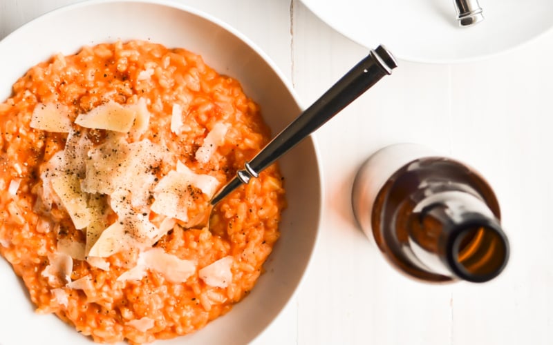 tomato risotto with Parmesan cheese