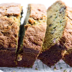 sliced zucchini bread